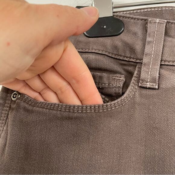 NYDJ Brown Rachel Roll Cuff Ankle Jeans Lift Tuck Technology Womens 10 Stretchy - Picture 11 of 15